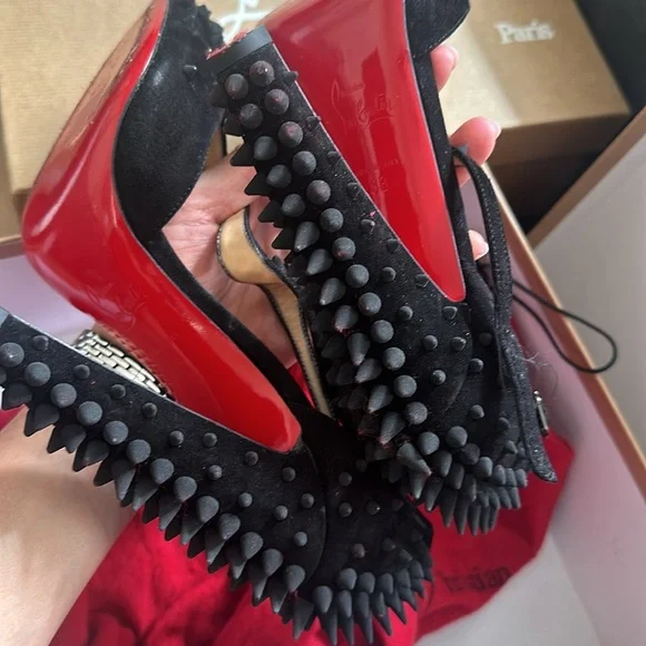 Spiked Louboutin heels sz 38 - Picture 6 of 14